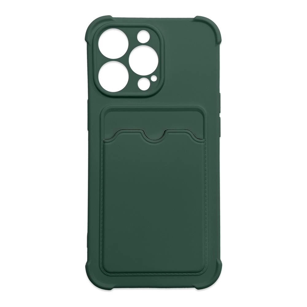 Card Armor Case Pouch Cover For Samsung Galaxy A22 4G Card Wallet Silicone Armor Cover Air Bag Grøn