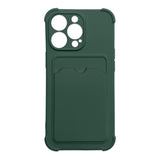 Card Armor Case Pouch Cover For Samsung Galaxy A22 4G Card Wallet Silicone Armor Cover Air Bag Grøn