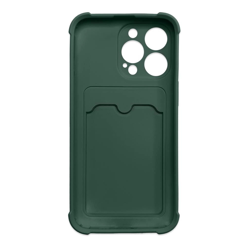 Card Armor Case Pouch Cover For Samsung Galaxy A22 4G Card Wallet Silicone Armor Cover Air Bag Grøn