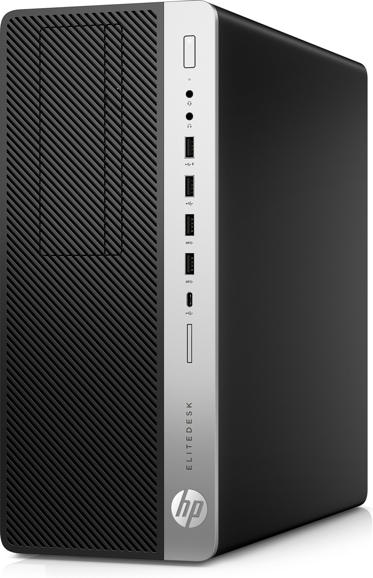 T1A HP EliteDesk 800 G4 Refurbished Intel® Core™ i7 i7-8700 16 GB DDR4-SDRAM 256 GB SSD Windows 11 Pro Tower PC Sort, Sølv