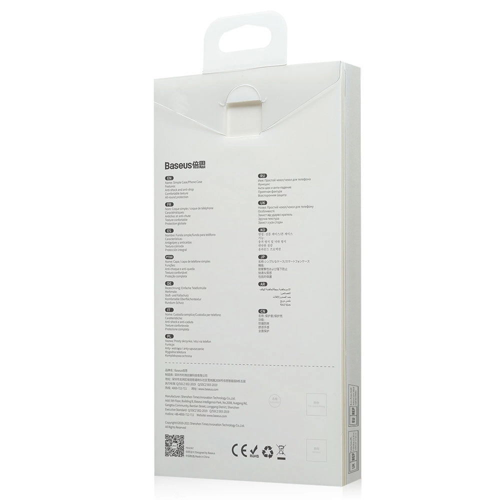 Baseus Simple Series Case gennemsigtig gel-foder for iPhone 13 Pro Max gennemsigtig (ARAJ000202)