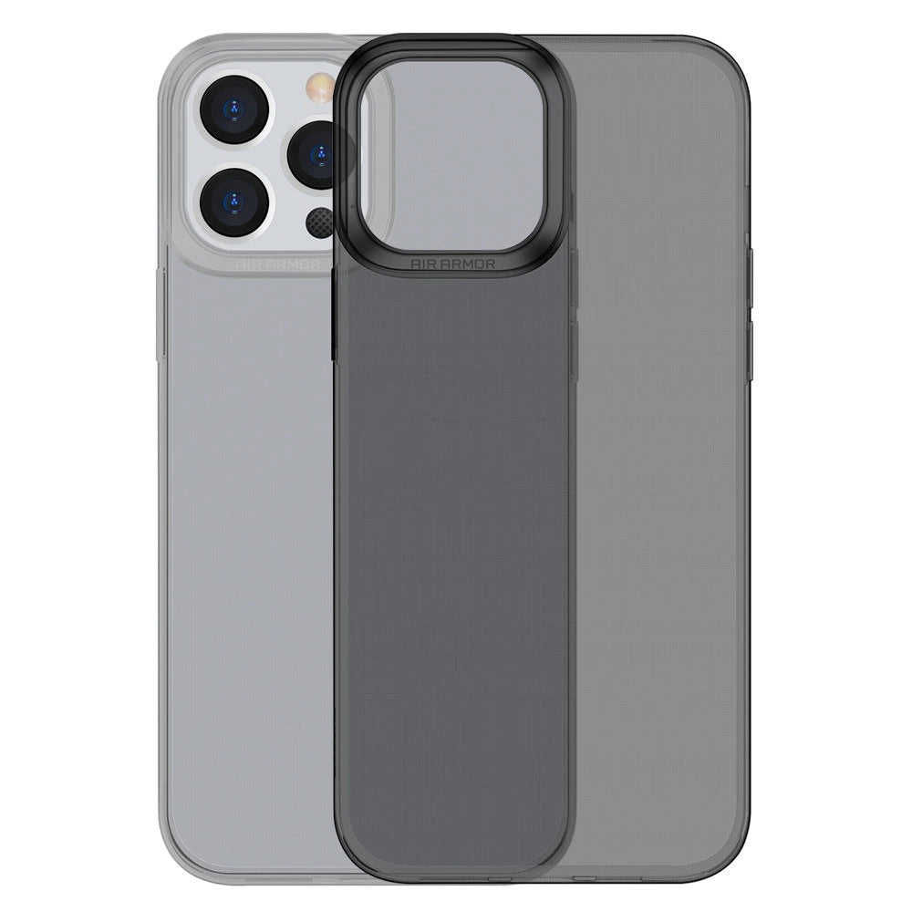 Baseus Simple Series Case gennemsigtig gelhylde til iPhone 13 Pro sort (ARAJ000401)
