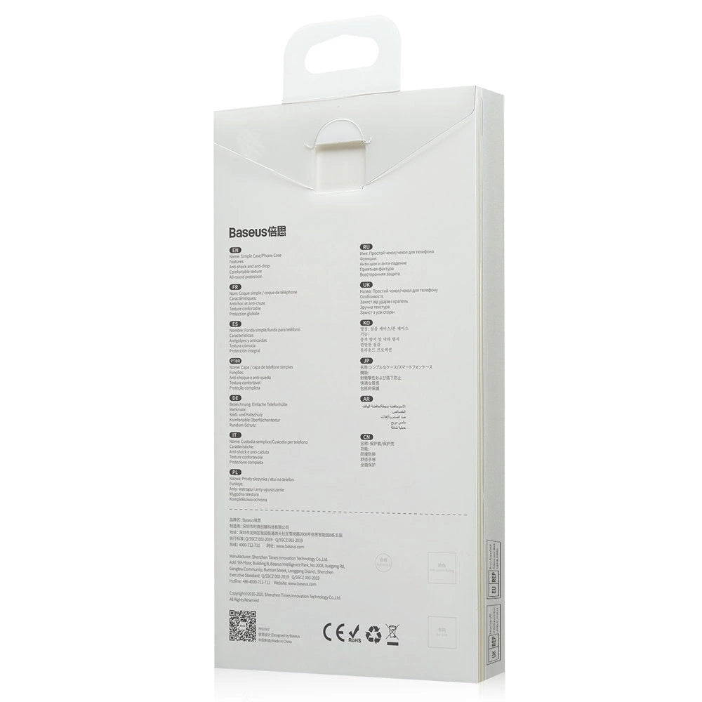 Baseus Simple Series Case gennemsigtig gelhylde til iPhone 13 Pro sort (ARAJ000401)