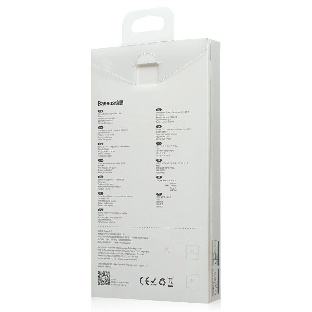 Baseus Frosted Glass Case Cover til iPhone 13 Pro Max Hard Cover med Gel Frame Transparent (ARWS000202)