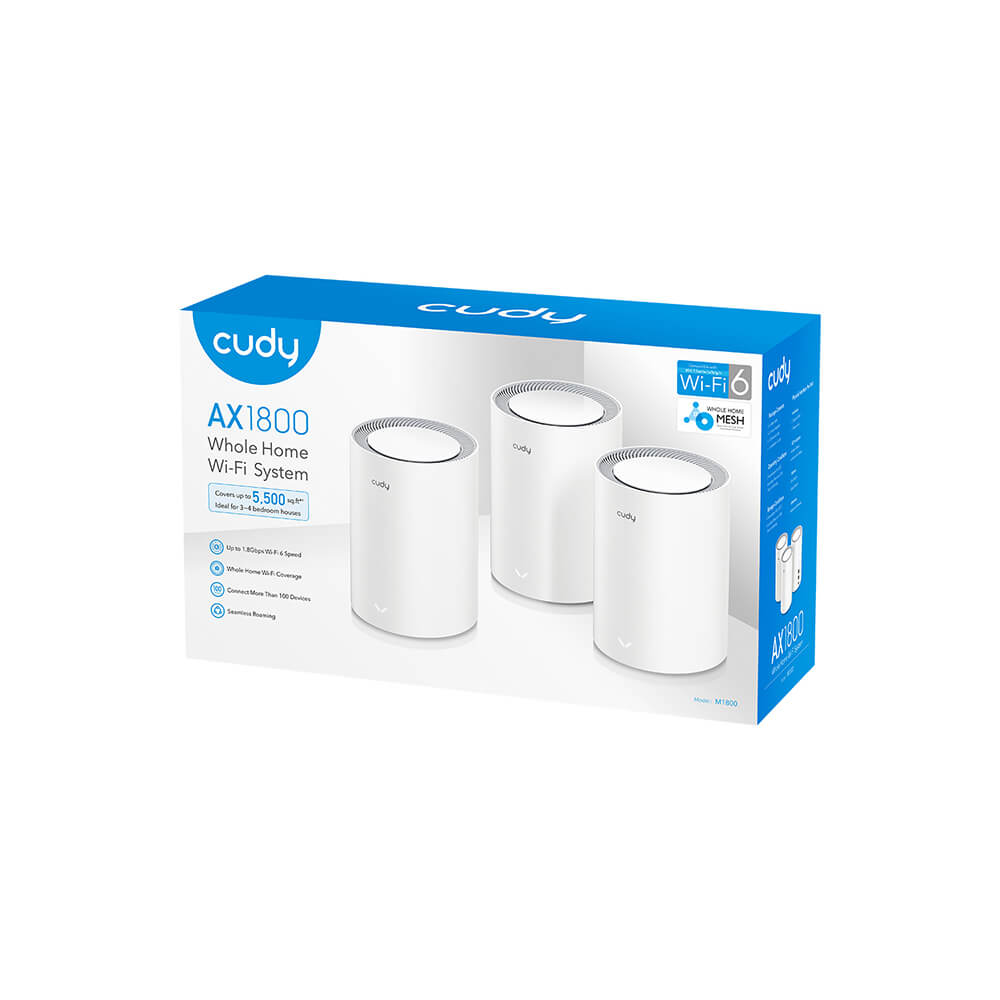 Mesh Solution M1800 3-pack AX1800 Gigabit Wi-Fi 6 2.5G