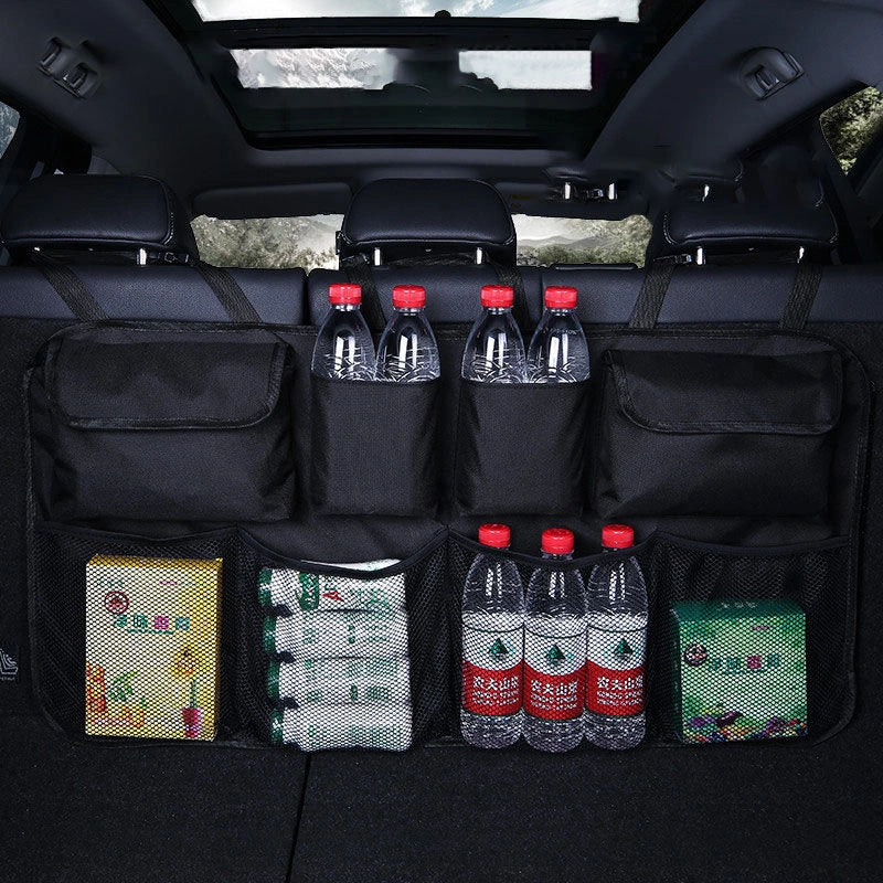 Bil organisator for bagsædet ryglæn for bagagerum sort