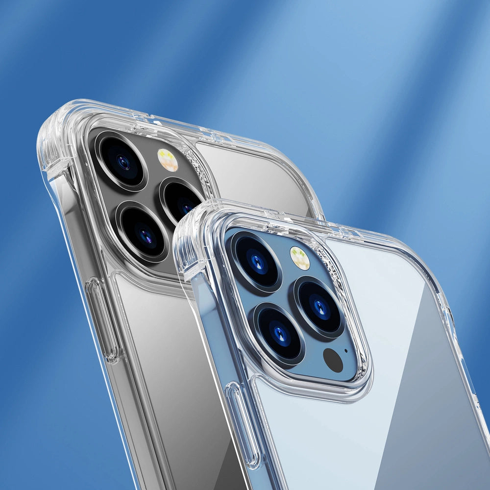 Joyroom Defender Series-foder for iPhone 13 Pro robust hus med kroge Kickstand gennemsigtig (JR-BP955)