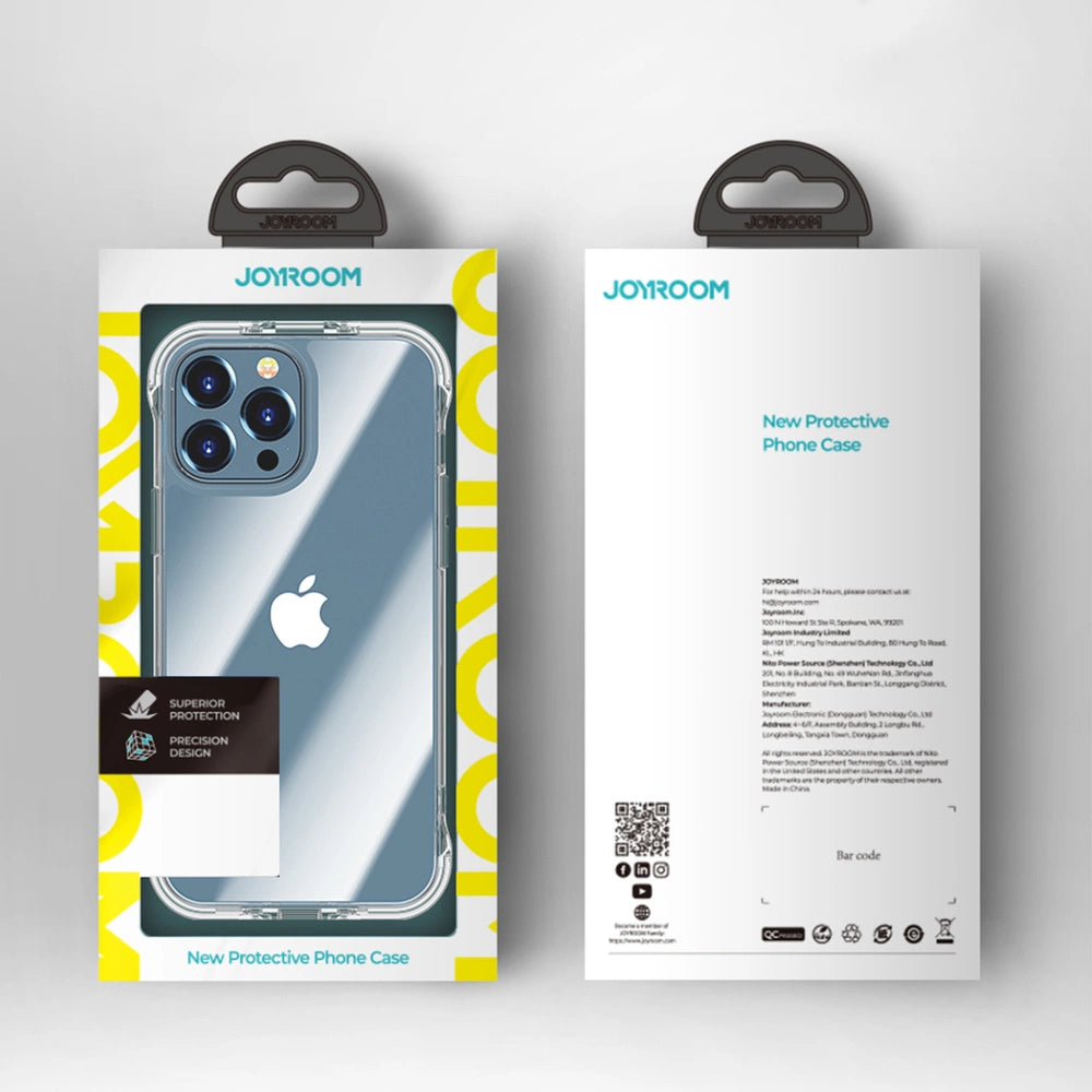 Joyroom Defender Series-foder for iPhone 13 Pro robust hus med kroge Kickstand gennemsigtig (JR-BP955)