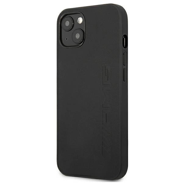 AMG AMHCP13SDOLBK iPhone 13 mini 5,4" sort/sort hårdkasse læder Hot Stamped