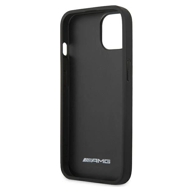 AMG AMHCP13SDOLBK iPhone 13 mini 5,4" sort/sort hårdkasse læder Hot Stamped