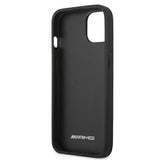AMG AMHCP13SDOLBK iPhone 13 mini 5,4" sort/sort hårdkasse læder Hot Stamped