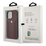 Etui BMW BMHCP13LRSPPR iPhone 13 Pro/13 6,1" rød/rød hårdkasse Læder Curve Perforat