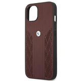 Etui BMW BMHCP13SRSPPR iPhone 13 mini 5,4" rød/rød hårdkasse læder Curve Perforeret