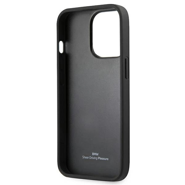 Etui BMW BMHCP13XSLLBK iPhone 13 Pro Max 6,7" sort/sort hårdkasse Signatur Logo Aftryk