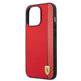 Ferrari FESAXHCP13XRE iPhone 13 Pro Max 6.7" rød/rød hardcase On Track Carbon Stripe