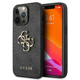 Guess GUHCP13L4GMGGR iPhone 13 Pro / 13 6.1" grå/grå hardcase 4G Big Metal Logo