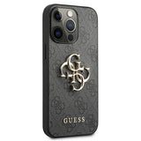 Guess GUHCP13X4GMGGR iPhone 13 Pro Max 6.7" grå/grå hardcase 4G Big Metal Logo