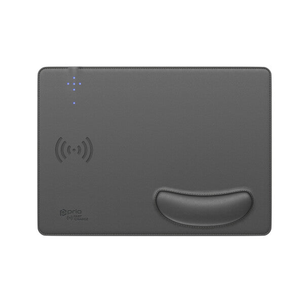 prio Hurtig trådløs opladningsmusemåtte 15W (USB C) grå