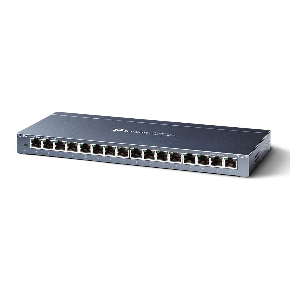 TP-Link TL-SG116 netværksswitch Ikke administreret Gigabit Ethernet (10/100/1000) Sort