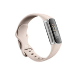 Fitbit Charge 6 AMOLED Aktivitetstracker til håndled Beige, Sølv