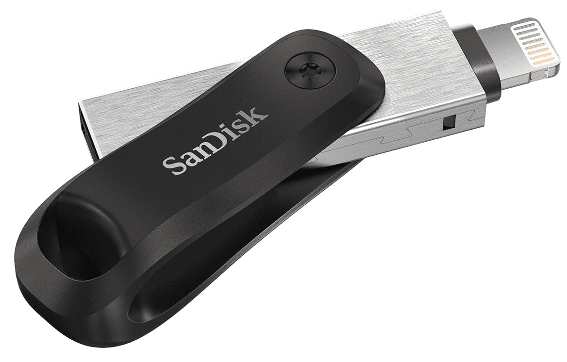 SanDisk iXpand USB-nøgle 64 GB USB Type-A / Lightning 3.2 Gen 2 (3.1 Gen 2) Sort, Sølv
