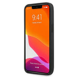 AMG AMHCP13LGSEBK iPhone 13 Pro / 13 6,1" sort/sort hårdkasse Læder Debossed Lines