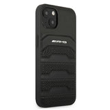 AMG AMHCP13SGSEBK iPhone 13 mini 5,4" sort/sort hårdkasse Læder Debossed Lines