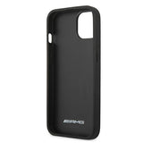 AMG AMHCP13SGSEBK iPhone 13 mini 5,4" sort/sort hårdkasse Læder Debossed Lines
