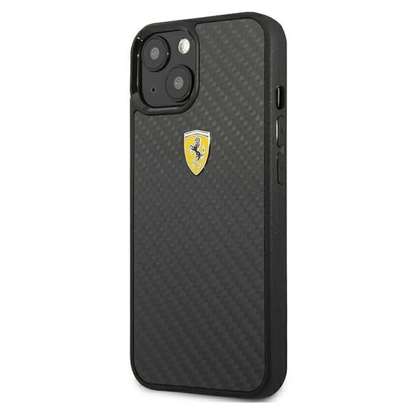 Ferrari FEHCP13SFCABK iPhone 13 mini 5.4" sort/sort hardcase On Track Real Carbon