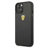 Ferrari FEHCP13SFCABK iPhone 13 mini 5.4" sort/sort hardcase On Track Real Carbon