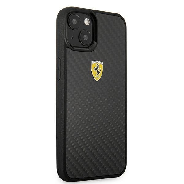 Ferrari FEHCP13SFCABK iPhone 13 mini 5.4" sort/sort hardcase On Track Real Carbon