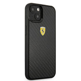 Ferrari FEHCP13SFCABK iPhone 13 mini 5.4" sort/sort hardcase On Track Real Carbon