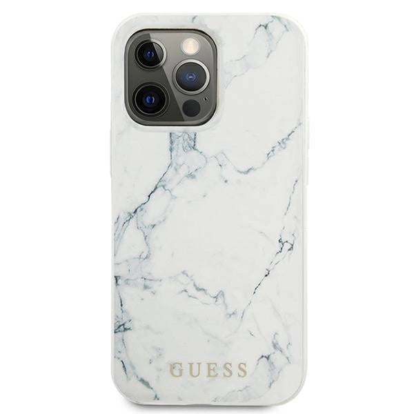 Guess Marble Case til iPhone 13 Pro / 13 - Hvid