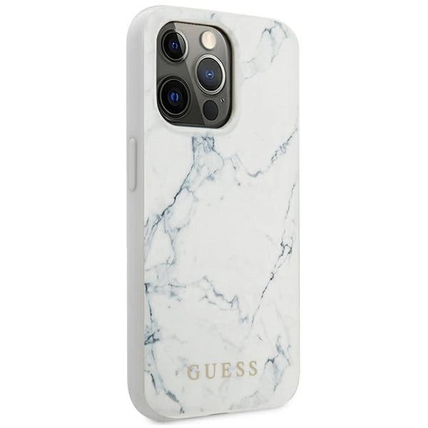 Guess Marble Case til iPhone 13 Pro / 13 - Hvid