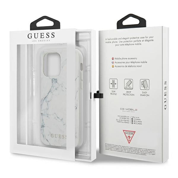Guess Marble Case til iPhone 13 Pro / 13 - Hvid