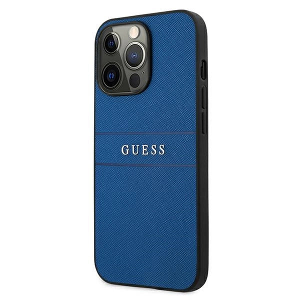 Guess GUHCP13LPSASBBL iPhone 13 Pro / 13 6.1" blå/blå Saffiano Strap