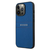 Guess GUHCP13LPSASBBL iPhone 13 Pro / 13 6.1" blå/blå Saffiano Strap