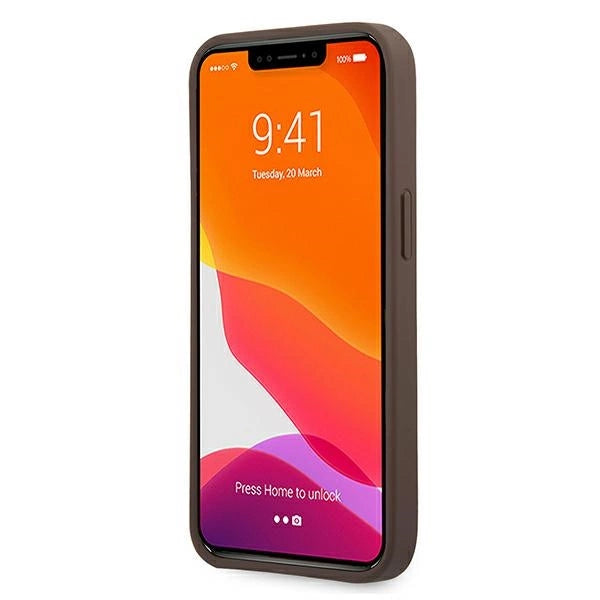 Guess GUHCP13M4GMGBR iPhone 13 6,1" brązowy/brown hardcase 4G Big Metal Logo