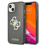Guess GUHCP13SPCUGL4GBK iPhone 13 mini 5.4" sort/sort hardcase Glitter 4G Stor logo