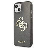 Guess GUHCP13SPCUGL4GBK iPhone 13 mini 5.4" sort/sort hardcase Glitter 4G Stor logo