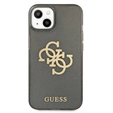 Guess GUHCP13SPCUGL4GBK iPhone 13 mini 5.4" sort/sort hardcase Glitter 4G Stor logo