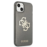Guess GUHCP13SPCUGL4GBK iPhone 13 mini 5.4" sort/sort hardcase Glitter 4G Stor logo