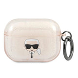 Karl Lagerfeld KLAPUKHGD AirPods Pro cover złoty/guld Glitter Karlens hoved
