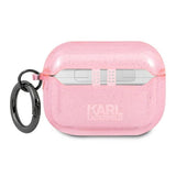 Karl Lagerfeld KLAPUKHGP AirPods Pro cover Rosé/rosa Glitter Karlens hoved