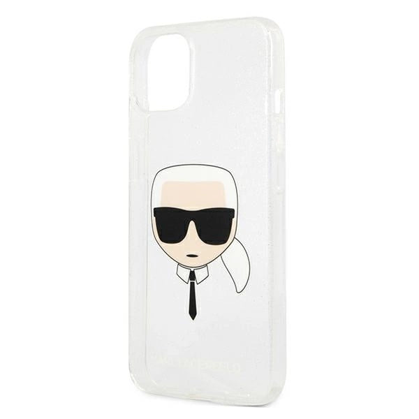 Karl Lagerfeld iPhone 13 mini 5,4" sølv/sølv hårdkasse Glitter Karlons hoved
