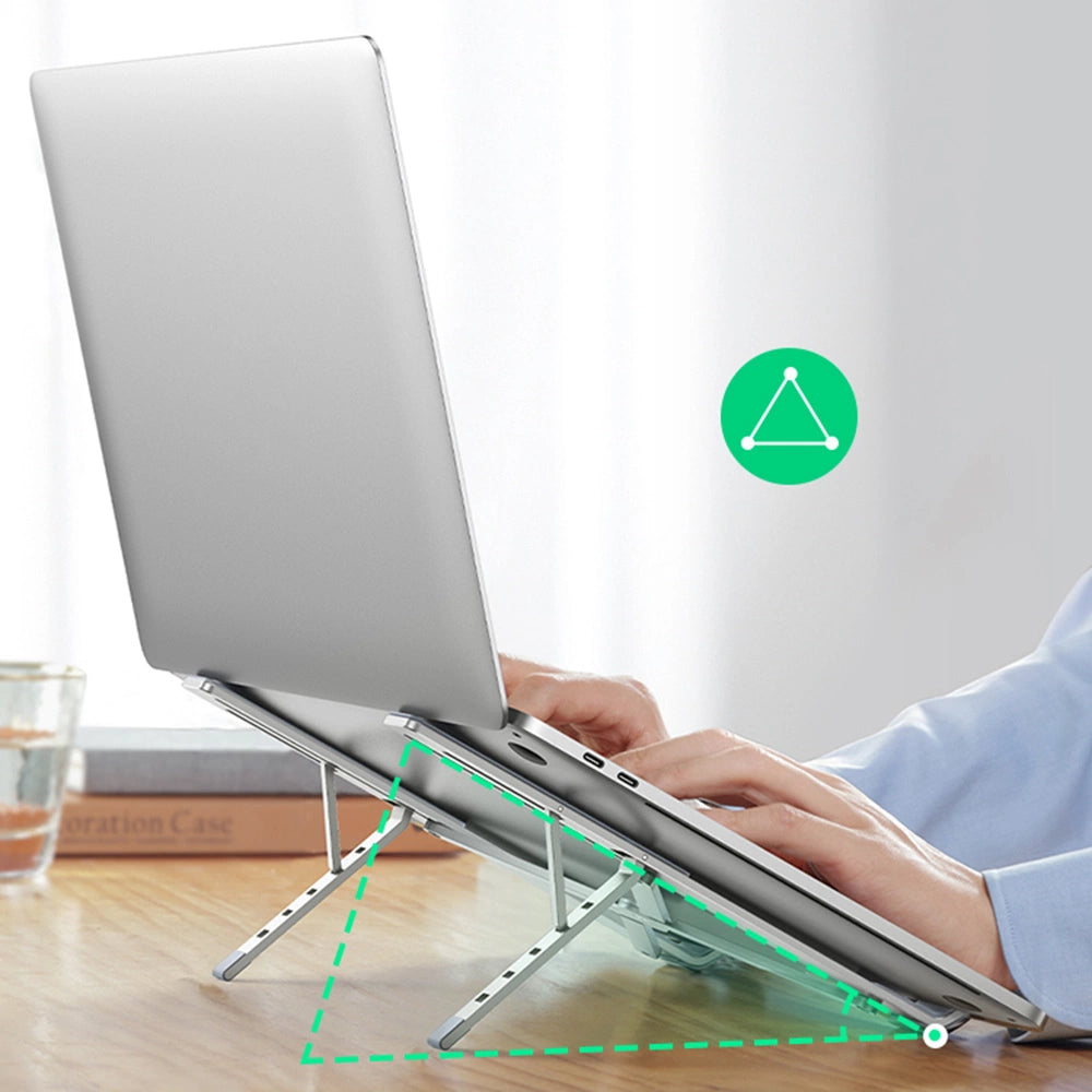 Ugreen sammenklappelig justerbar bærbar computer stativ sølv (LP451)