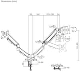 Deltaco ARM-1300-B Monitor desk dual mount