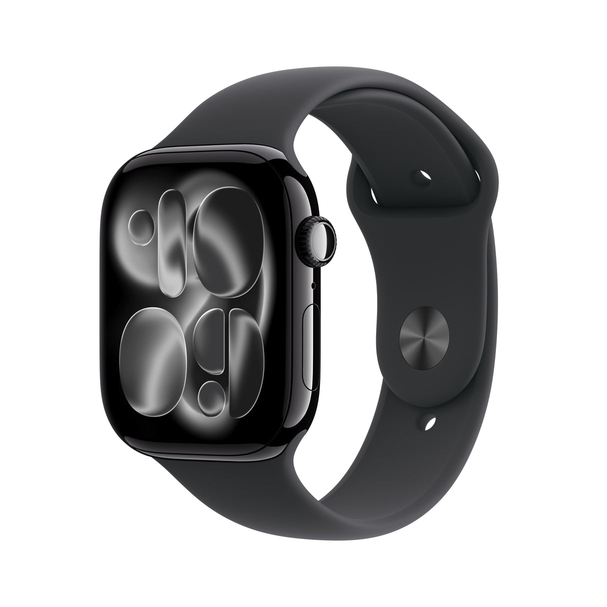 Apple Watch Series 11 GPS 46mm Jet Black Aluminium Case with Black Sport Band - S/M
