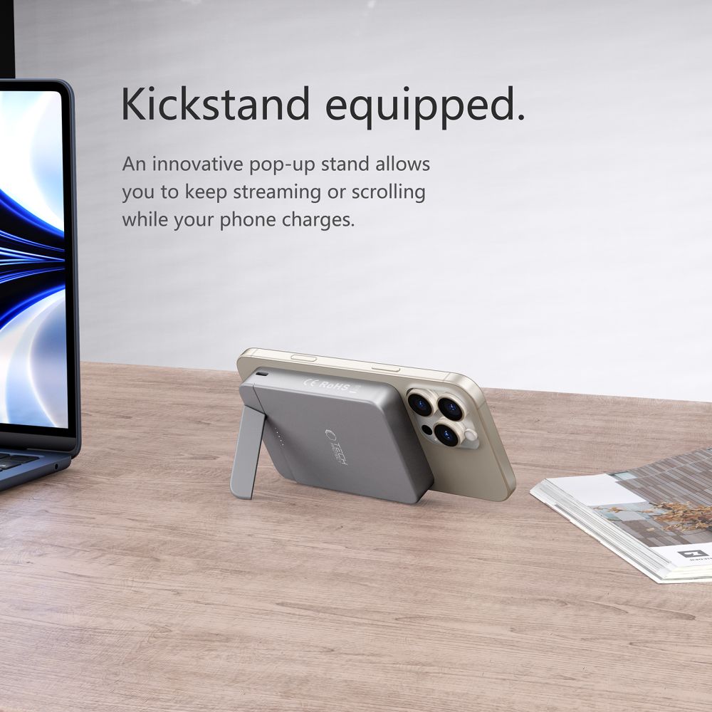 Tech Protect Pb15 Lifemag Magsafe Powerbank 10000 M Ah Spacegrå