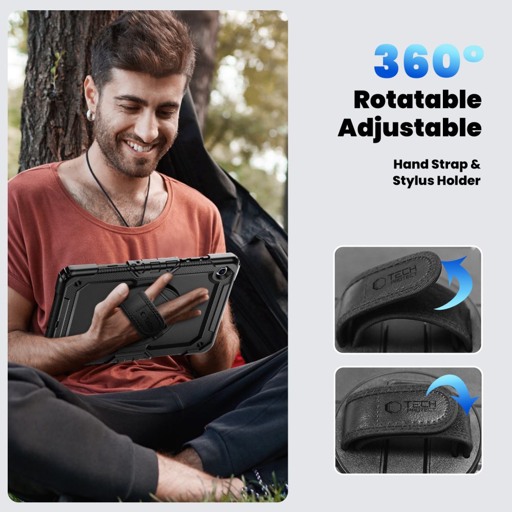 Tech Protect Solid 2 Sæt Galaxy Tab A9+ / A11+ Plus 11.0 X210 / X215 / X216 / X230 / X235 / X236 Sort